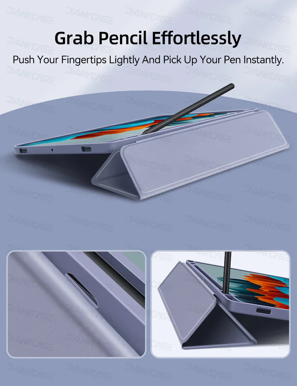 Case For Samsung Galaxy Tab S7/S8/S9 11 in for S6 Lite 10.4 S7 FE S8 S9 S10 Plus 12.4 S8 S9 With Pen Tray Tablet Cover