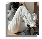 down Bottoming down Cotton Pants Women's New Loose High Waist down Wadded Trousers Women's Fashion Autumn and Winter New