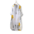 Thin Model Korean Popular Clothes Sun Protection Great Tops Chiffon Shirts Summer Elegant Women's Tops Blouses Clothing