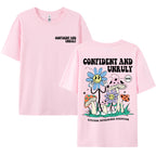 Confident And Unruly Attitude Determines Direction Men T Shirt Cotton Shirt Street Loose T-Shirts Summer Breathable Short Sleeve