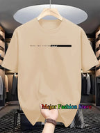 Summer New Women's Cotton T-shirts Letter Printed Short Sleeved Round Neck Tshirt High Street Casual Tees Oversized Unisex Tops