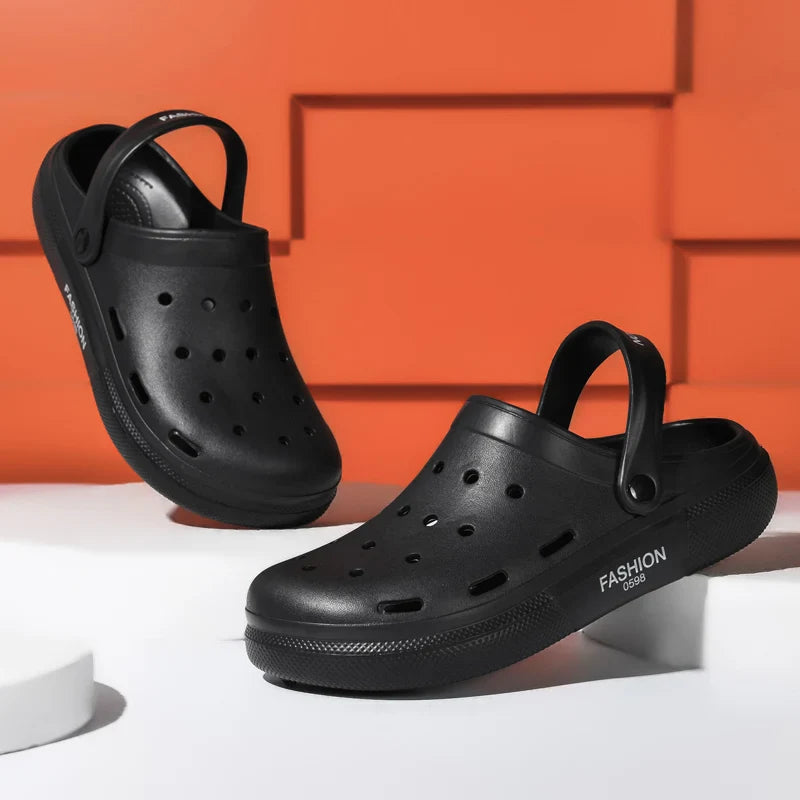 Cave shoes men's shoes outdoor sports sandals two-wear half slippers fashionable casual soft-soled beach shoes sandals