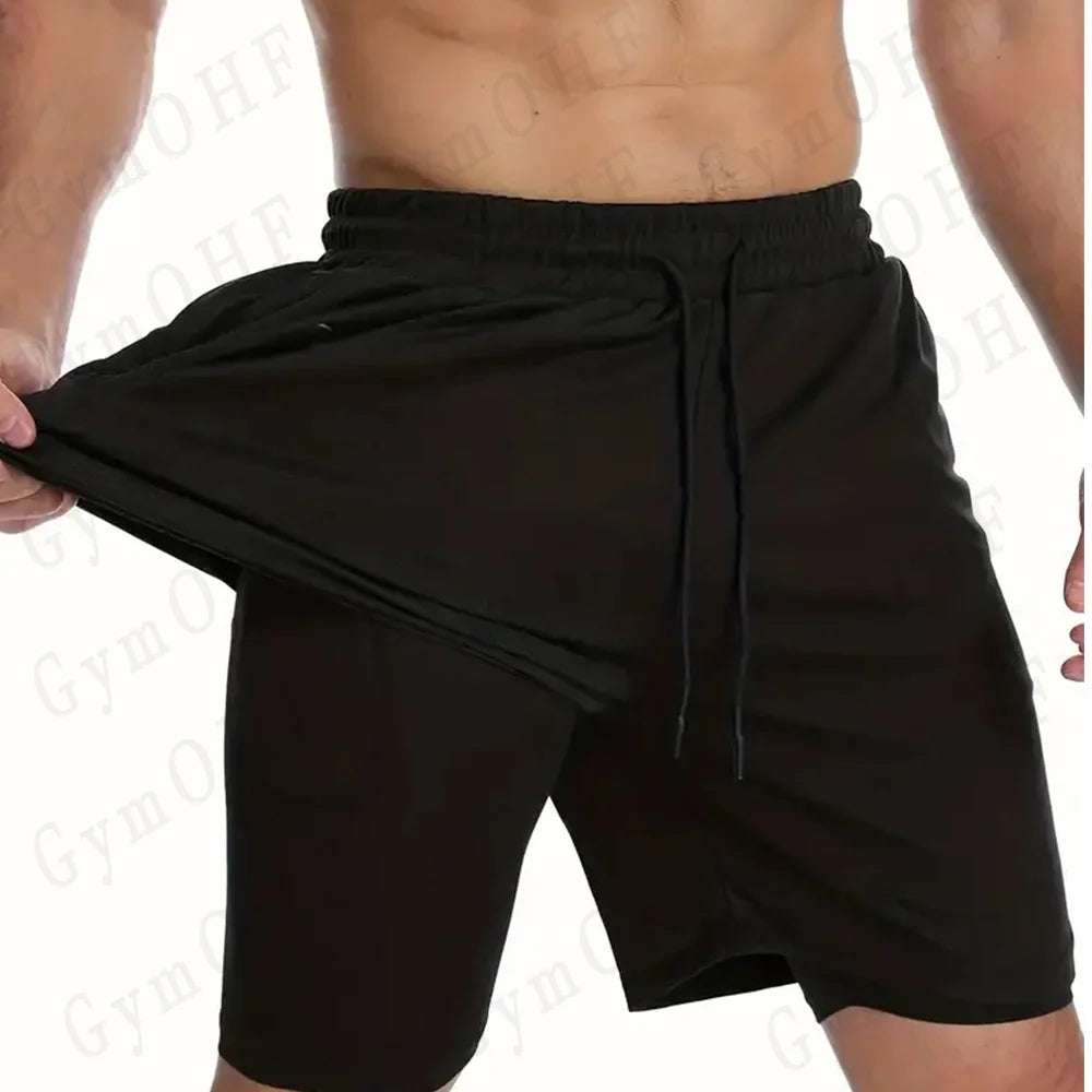 Men's sports shorts, spider print compression shorts, informal, training, running, 2-in-1, Y2K order shipped directly