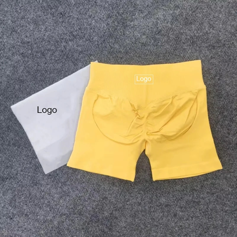 Impact With Logo Women Backless Bra & Sports Shorts Sexy Female Seamless Yoga Tops Sportswear Leggings and Bra Underwear Clothes