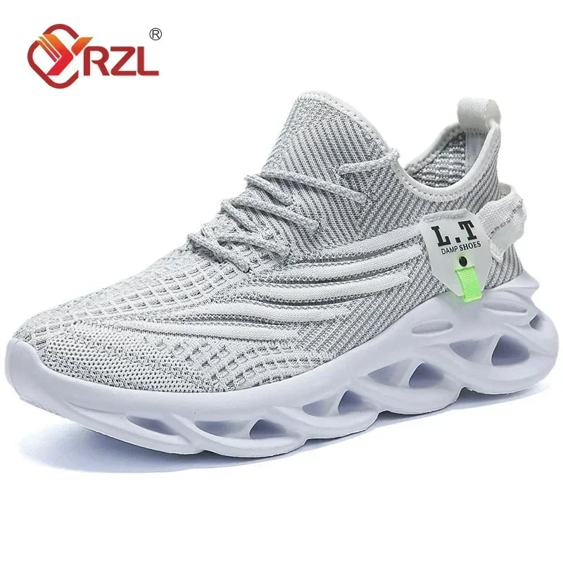 YRZL Casual Sneakers Men's Runing Shoes Outdoor Big Size Lightweight Breathable Mesh Increase Comfortable Sports Shoes for Men