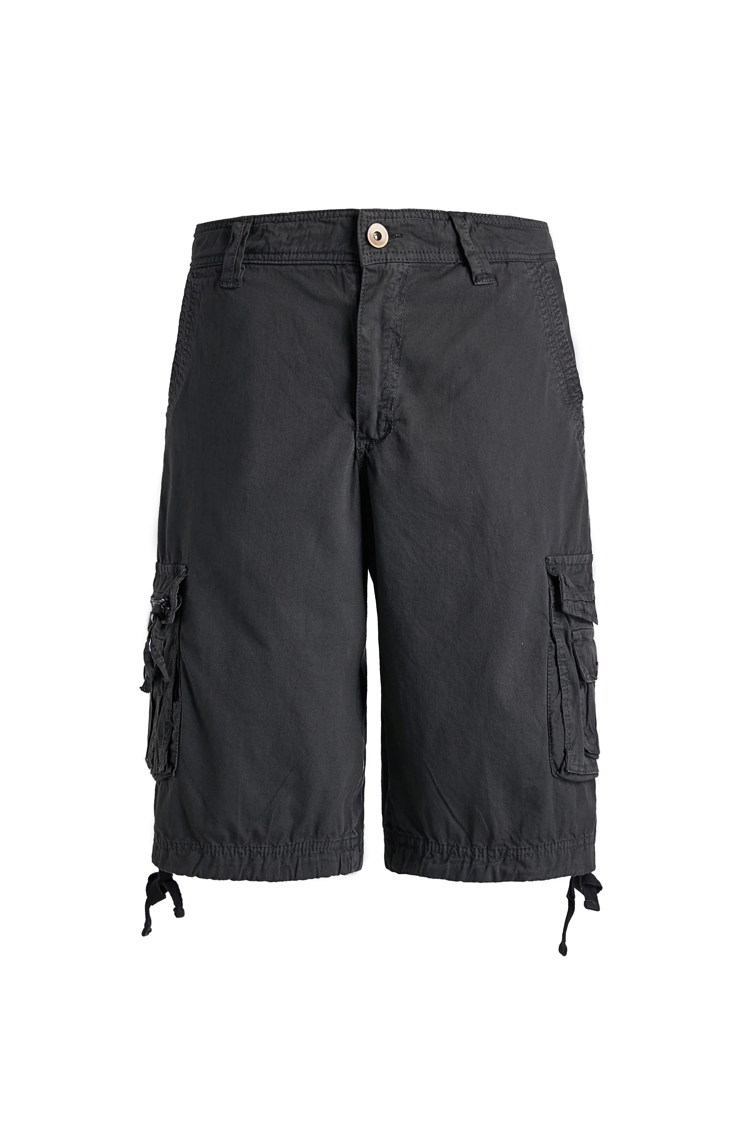 Casual men's solid color workwear shorts with side pockets, loose and fashionable shorts, outdoor men's work pants