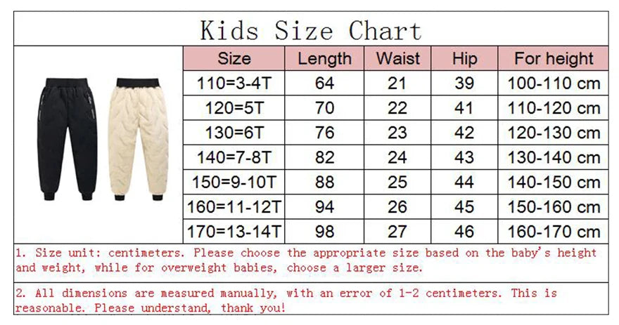 Children's Cotton Pants Winter Boys Thickened Trousers Teen Boys Cotton Lamb Wool Warm Cotton Pants Boys' Plush Casual Pants