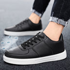 Fashion Leather Men White Sneakers Breathable Comfort Classic Casual Shoes Mens Outdoor Walking Shoes Couple Footwear Size 36-47