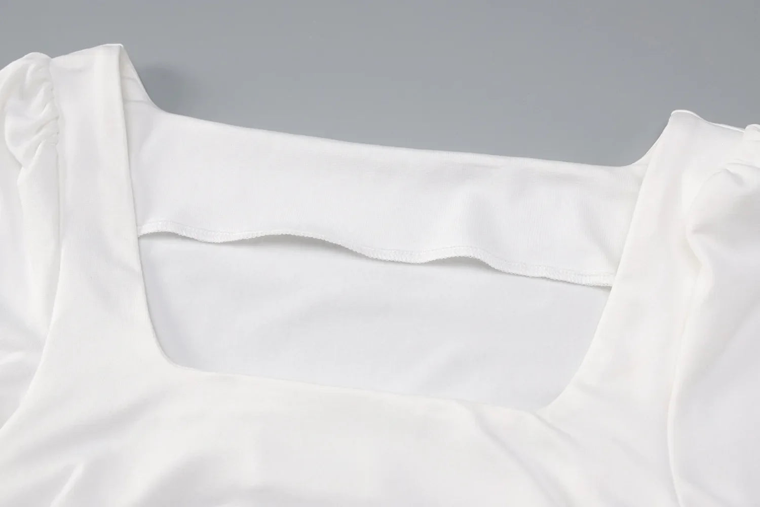 Elegant Square Collar Long Sleeves Folds Slim Bodycon Dress Women Solid Color Skinny Mini Dress Sexy Club Party Vestidos