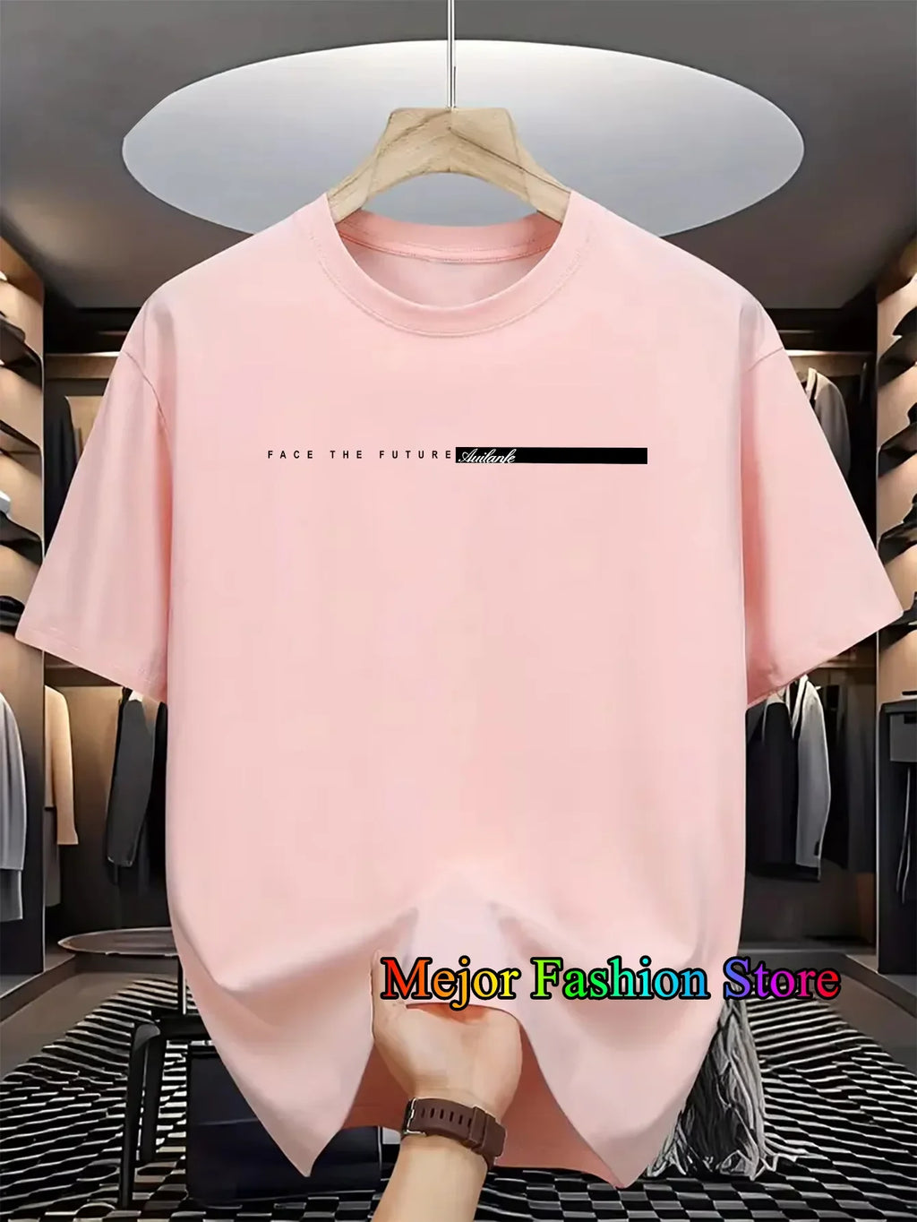 Summer New Women's Cotton T-shirts Letter Printed Short Sleeved Round Neck Tshirt High Street Casual Tees Oversized Unisex Tops