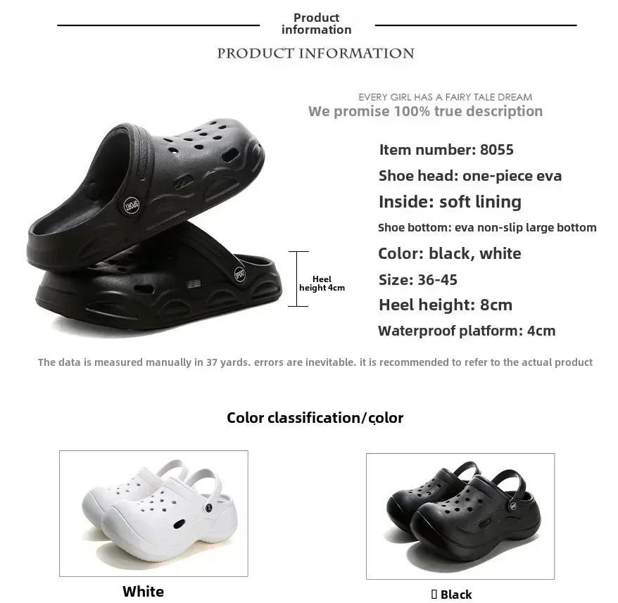 Hole shoes men's summer new outer wear bag head couple half bag heel bag head garden shoes beach women's shoes