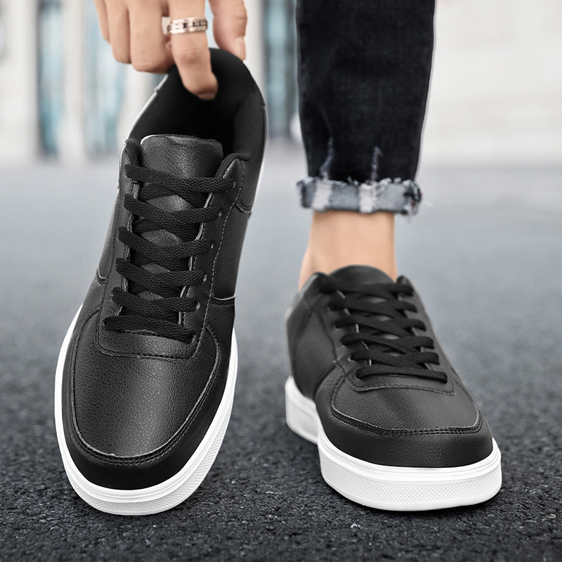 Fashion Leather Men White Sneakers Breathable Comfort Classic Casual Shoes Mens Outdoor Walking Shoes Couple Footwear Size 36-47