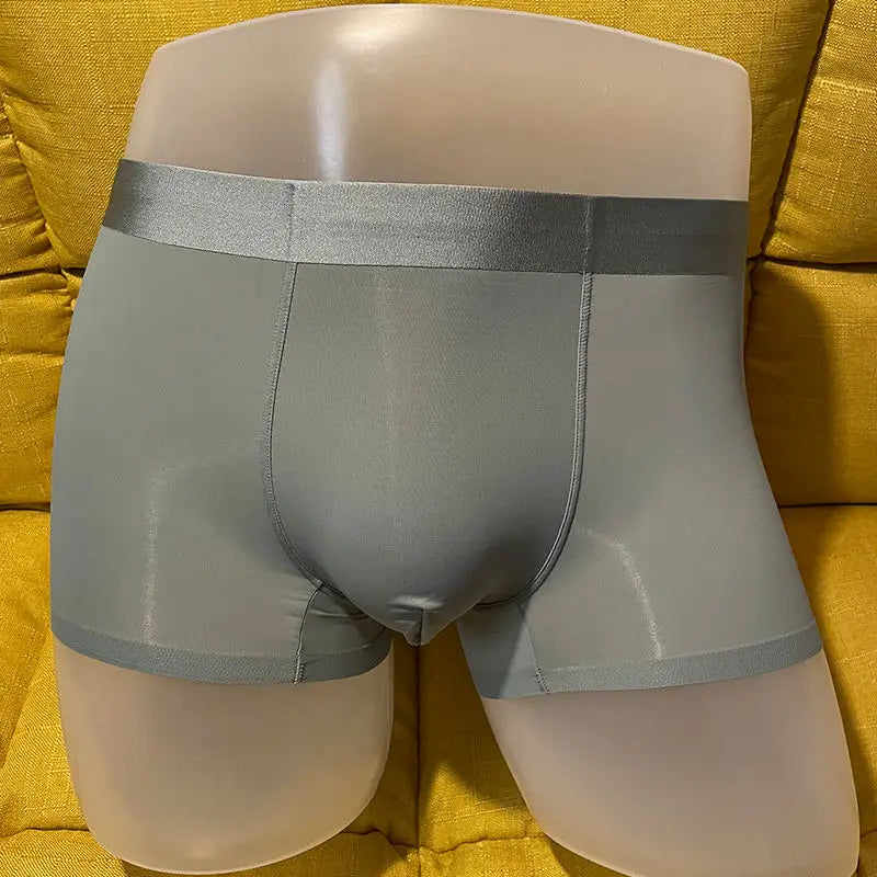 High Quality Men's Ice Silk Underwear Summer Thin Breathable Seamless Panties Sexy Male Underpants Plus Size Boxer Shorts