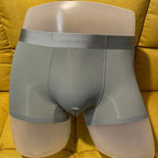 High Quality Men's Ice Silk Underwear Summer Thin Breathable Seamless Panties Sexy Male Underpants Plus Size Boxer Shorts