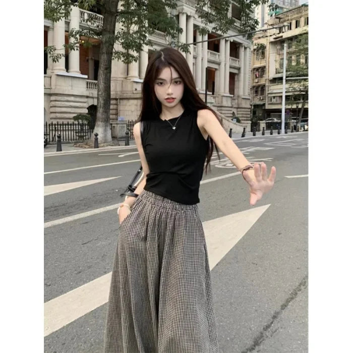 Summer Women's Fashion Slimming Cute Matching Set Conceal Meat Two-Piece Set Cool plus Size Age-Defying Chinese Brand