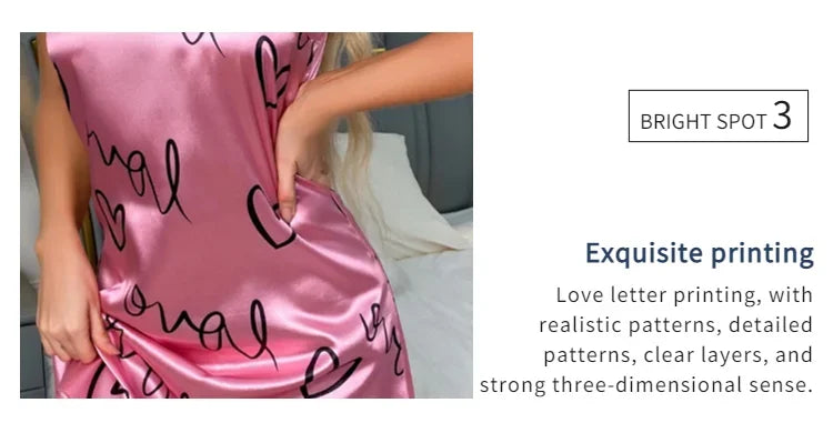 Women Sexy Sleeveless Nightdress Satin Chemise Lingerie Sleepwear Night Dress Cami Slip Dress Nightwear Nightgowns