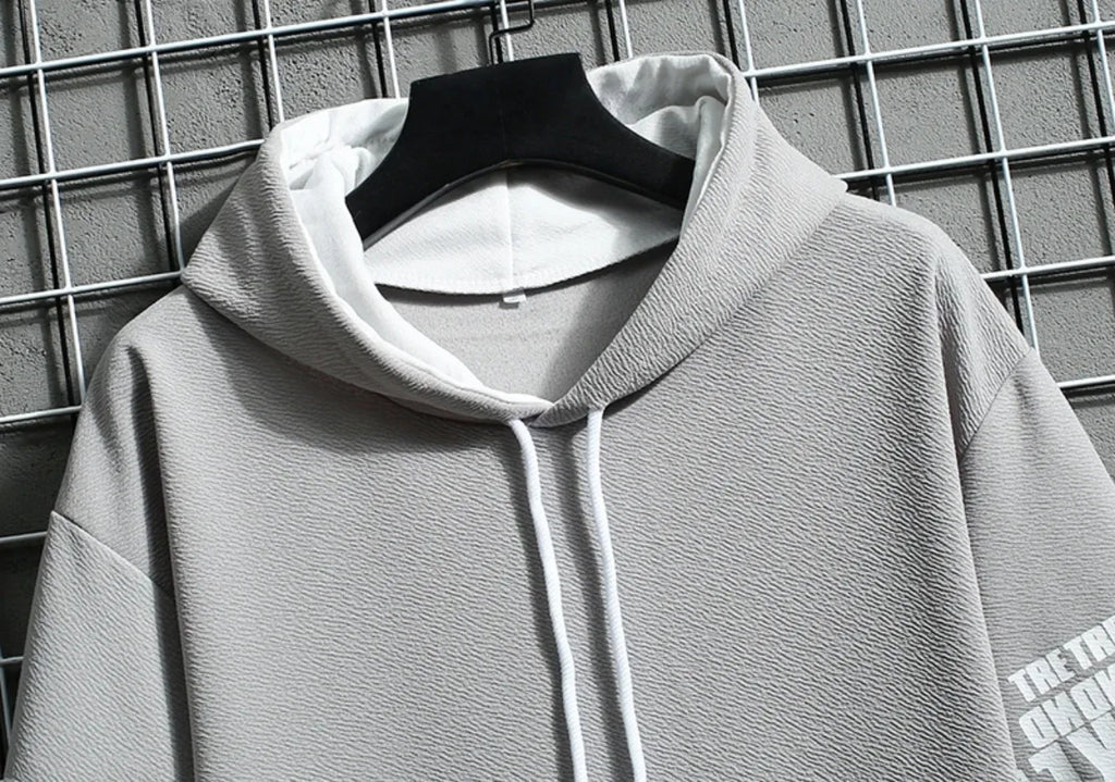 Summer T shirt Men's Hoodies Men Clothing Casual Harajuku Streetwear Print Hooded Top Short Sleeve Sweatshirts Men