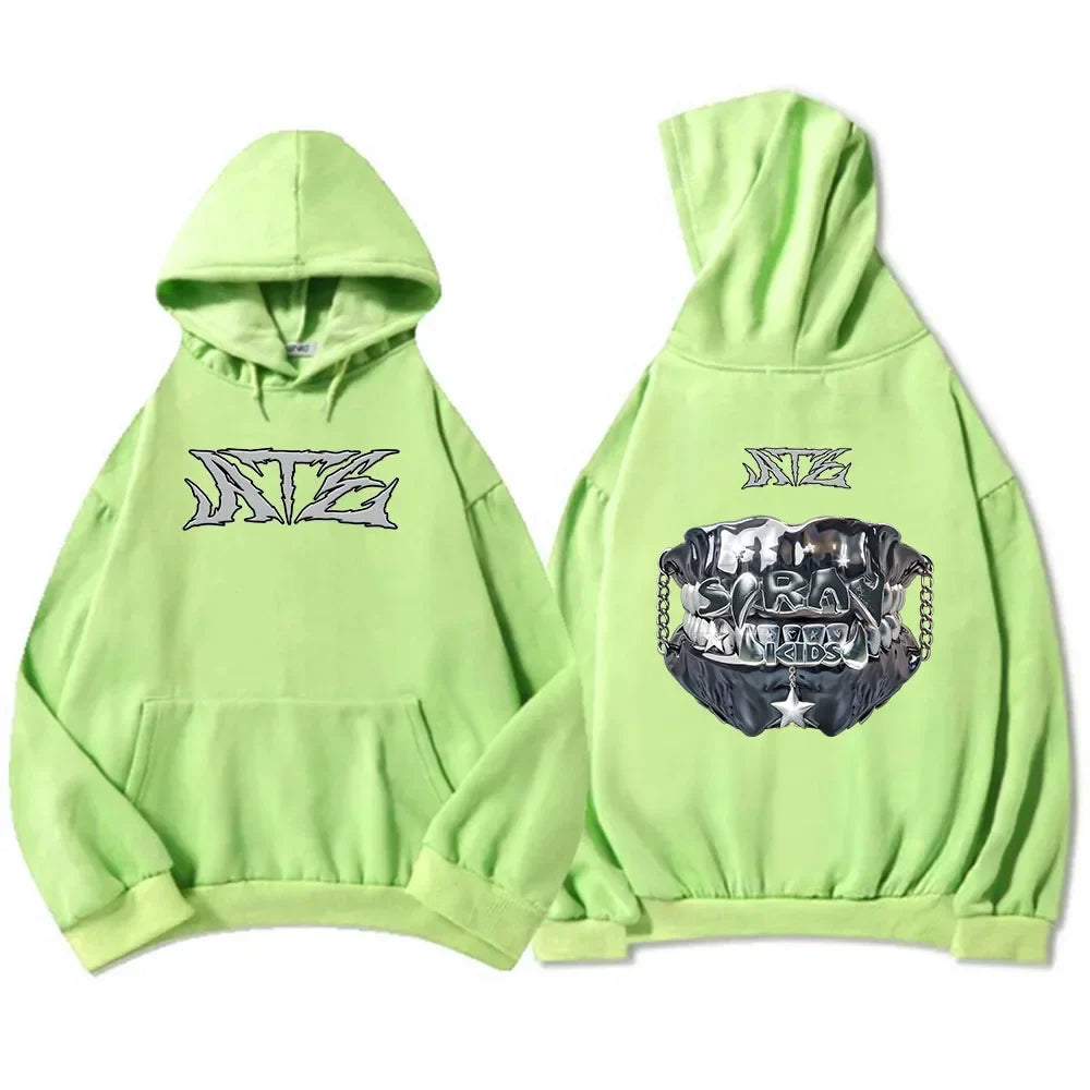 Ate Chk Chk Boom Hoodies Korean Boys Band Graphic Sweatshirts Streetwear Winter Long Sleeve Hooded PUllovers Unisex Hoodie Print