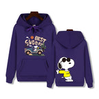 Men's casual fashion brand high-end quality Snoopy print Autumn Winter thick warm street fashion hoodie