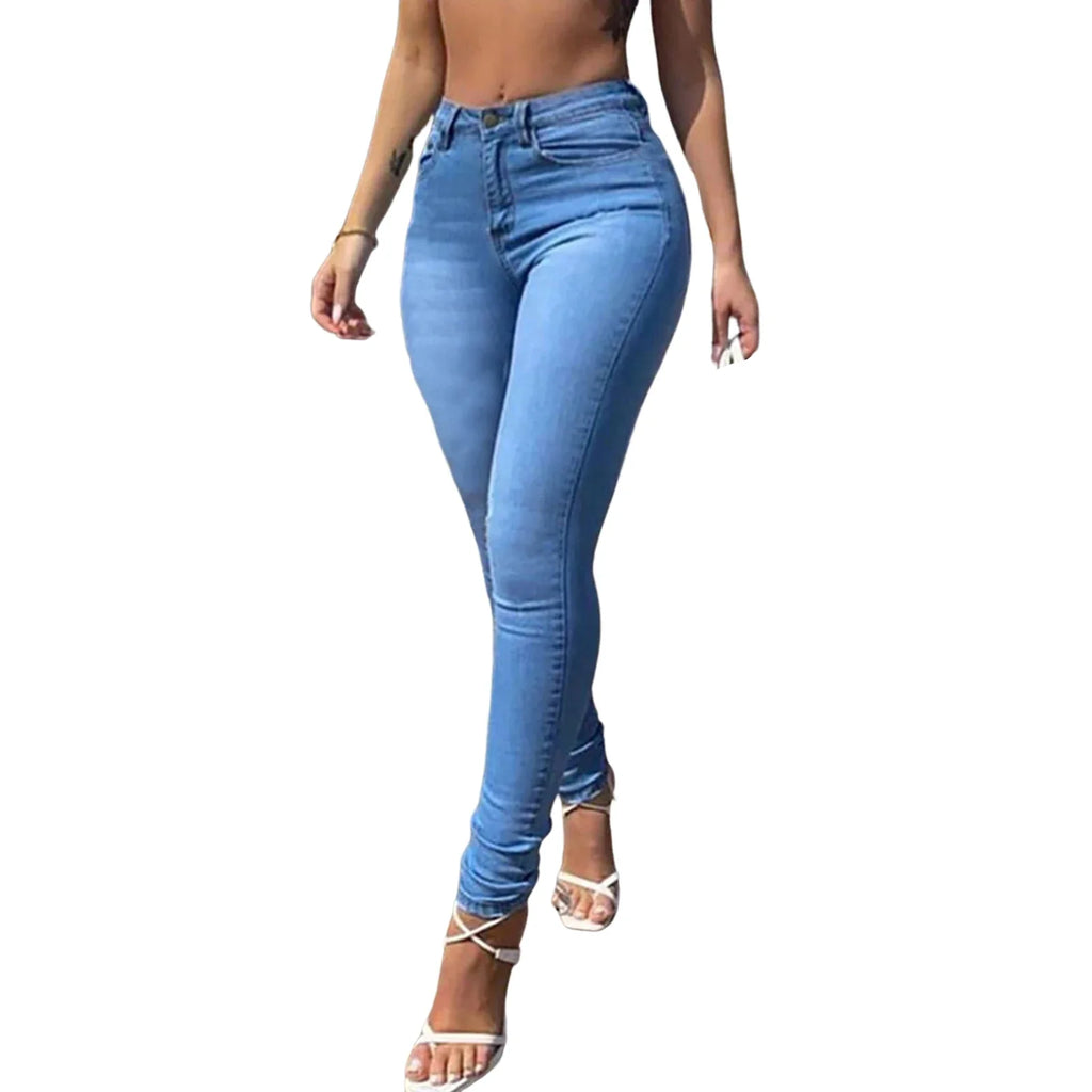 Women High Waist Jeans 2024 Spring Summer Skinny Casual Office Lady Slim Lifting Butt Denim Pencil Pants Female Elastic Trousers