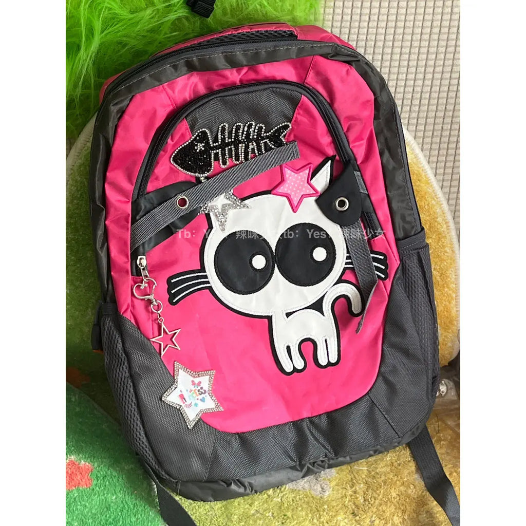 Vintage Y2k Womens Backpack Japanese Casual Large Capacity Travel Backpack 2025 Bolsas Para Mujeres Designer Fashion Female Bags