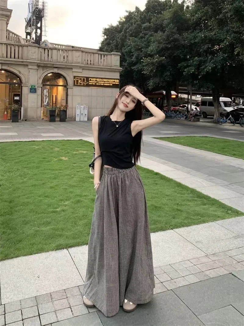 Summer Women's Fashion Slimming Cute Matching Set Conceal Meat Two-Piece Set Cool plus Size Age-Defying Chinese Brand