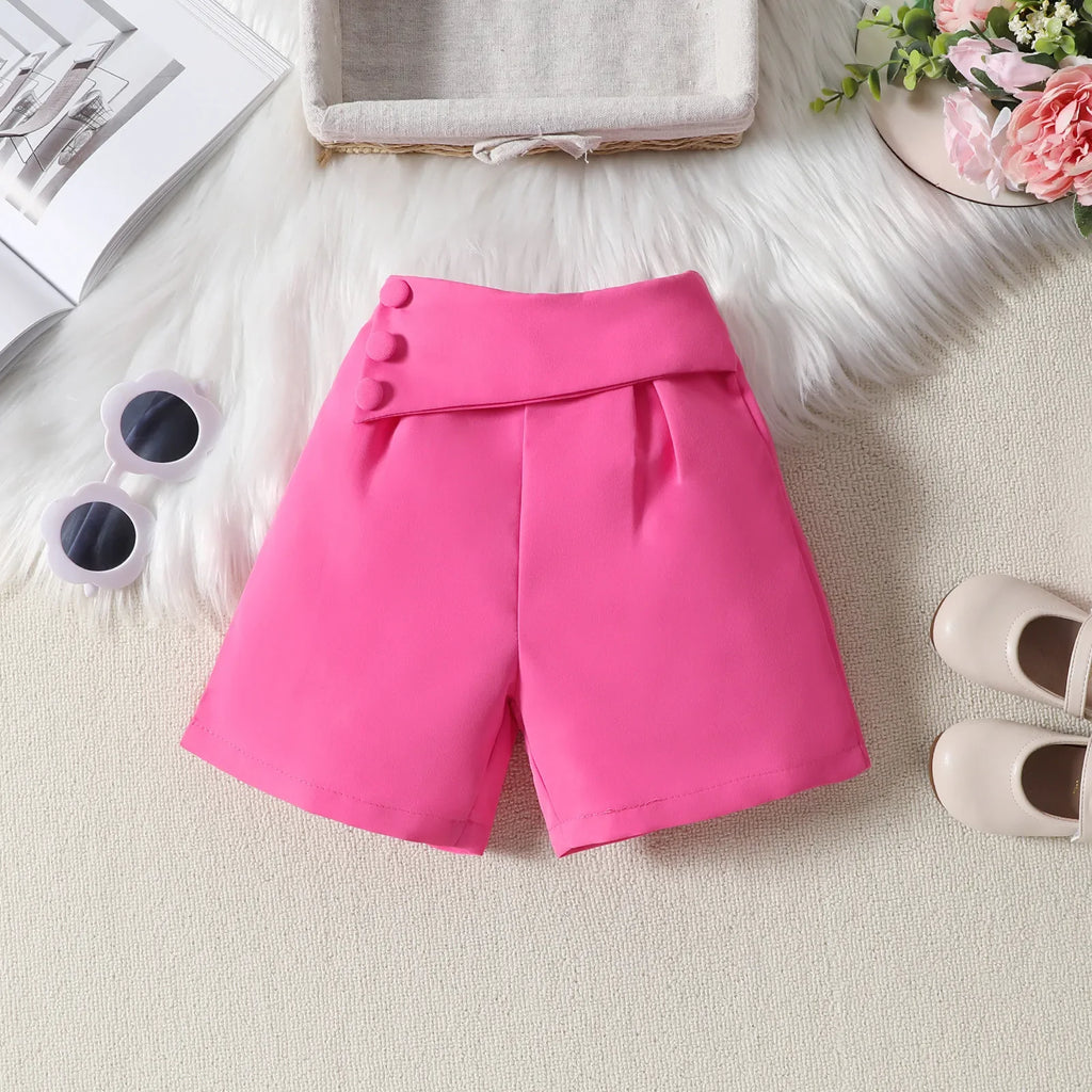 Toddler Kids Baby Girls Clothes Sets Strap Sleeveless Vest Tops Shorts 2PCS Summer Outfits Fashion Girls Clothes Set 0-6Years
