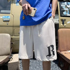 M-8XL Men's Large Loose Gothic Letter B Printed Casual Pants Fashion Sports Pants