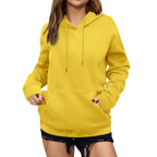 y2k Solid Minimalist Women's Hoodie, Long Sleeve With Pocket Casual Daily Wear 2024 Women Hoodies Autumn Sudadera de mujer