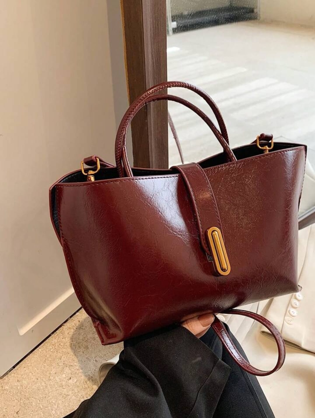 Vegan Leather Tote Bags for Women Y2K Trendy Large Vintage Hobo Purses Shoulder Handbags