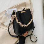 Fashion Big Bag Casual Women's Bag Fashion Retro Characteristic Messenger Bag Silk Scarf Portable Bucket Bag