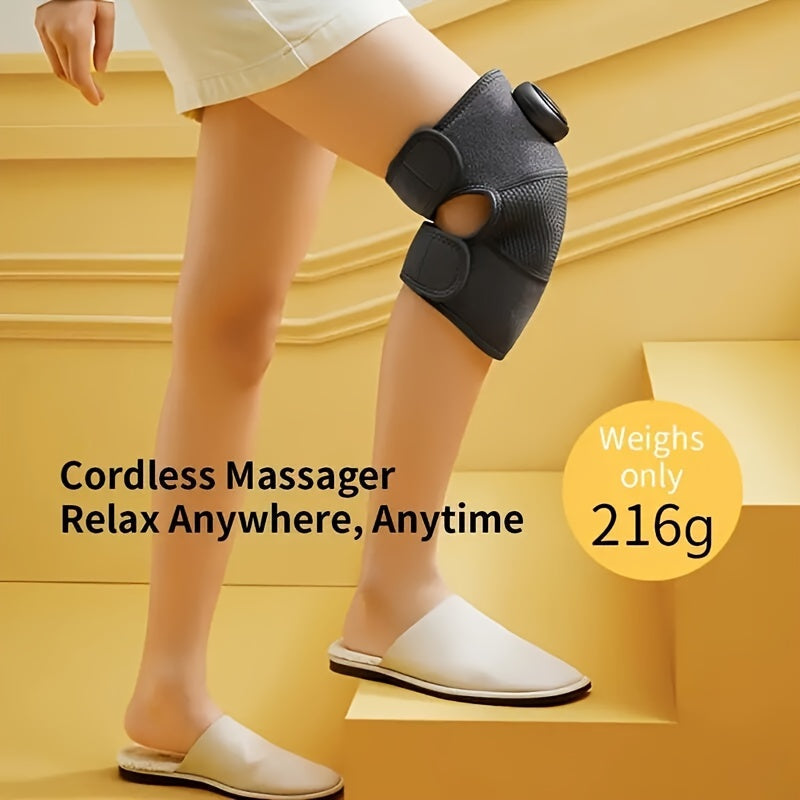 USB Rechargeable Heated Knee Massager, Electric Heating Knee Protection For Shoulder And Elbow Massage, Vibration Massage And Adjustable Heat, Portable Hot Compress Massager For Knee Relaxation & Keeping Warm, Gifts For Husba